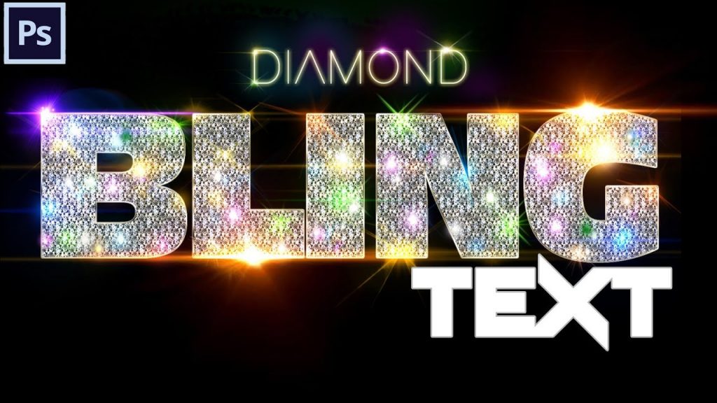 Adobe Photoshop CS6 CC Diamond Text Effects Graphic Designs for Flyers