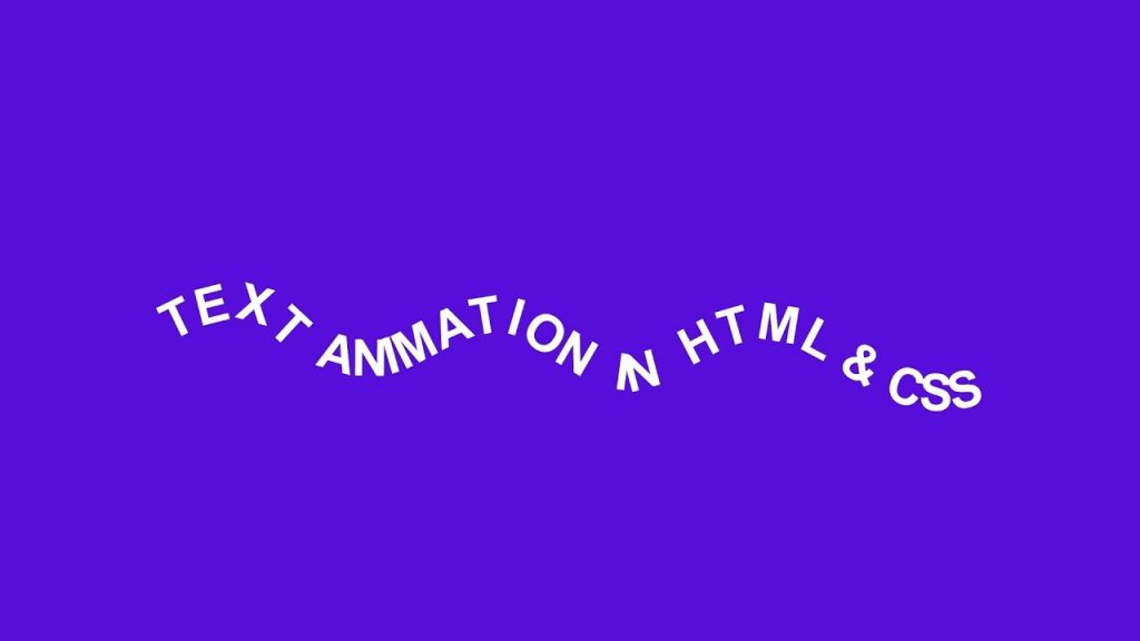 how to make animated text in css