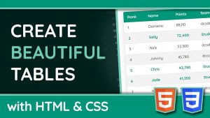 Styling HTML tables with CSS - Web Design/UX Tutorial | Designing for ...