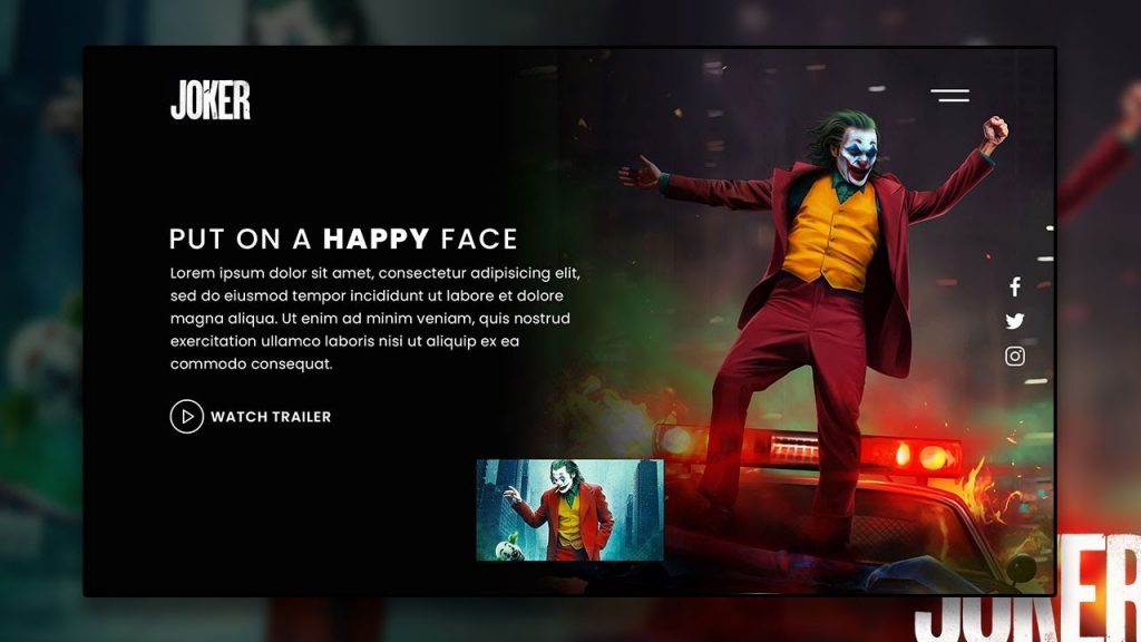 Complete Responsive Movie Landing Page Website Design | Html CSS ...