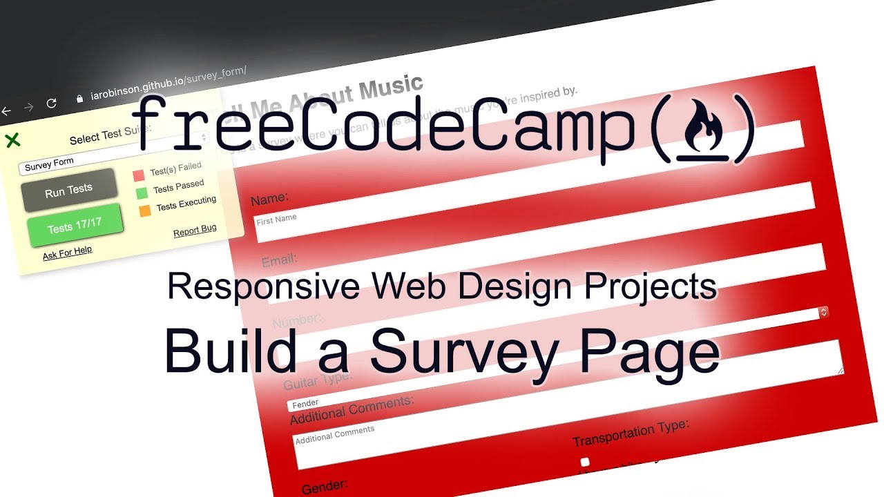 responsive web design projects build a survey form