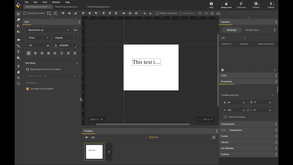 Text Fitting Design Example Text Fitting - Google Web Designer | Designing for Uncertainty