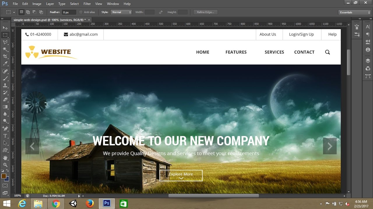 master web design in photoshop free download