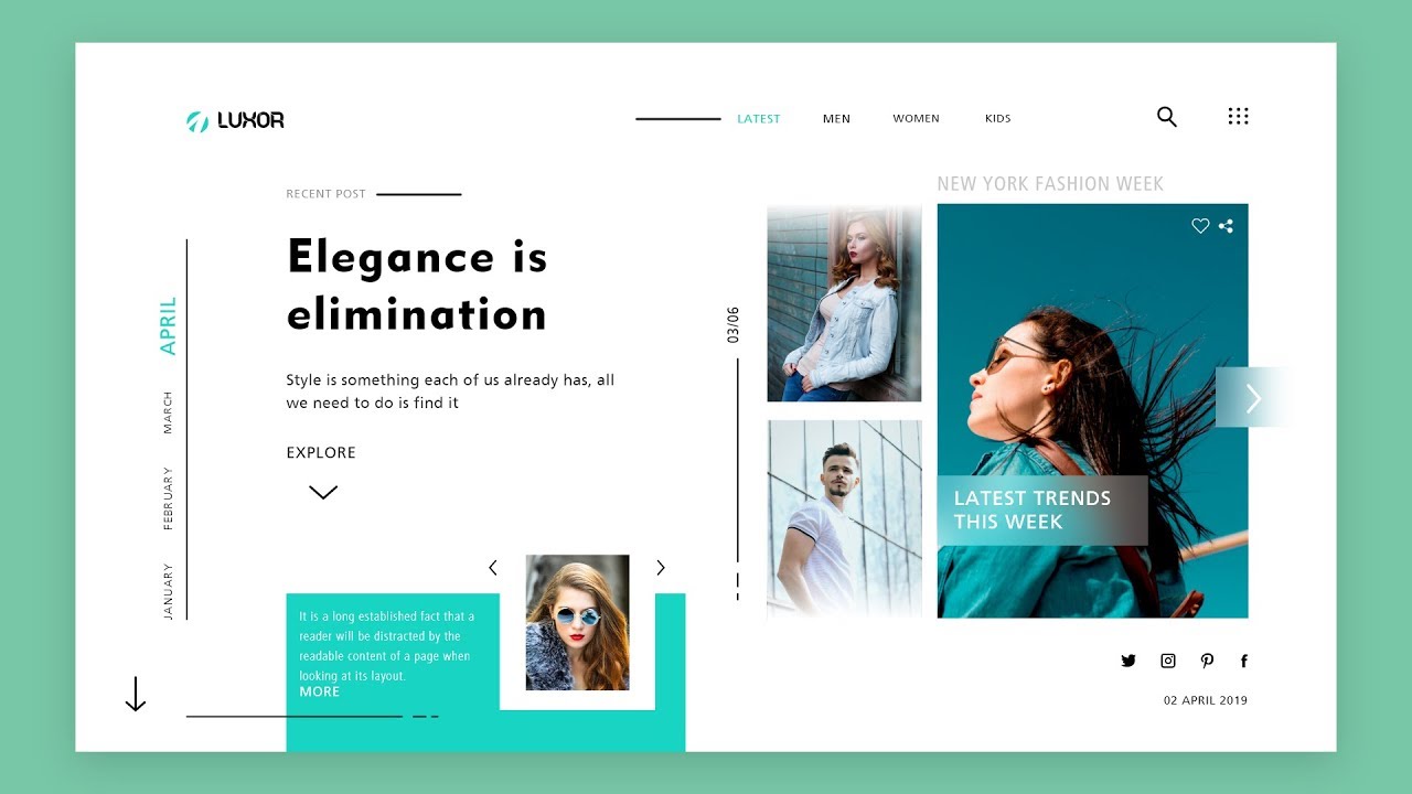 UI/UX Design Tutorial Website UI Design In Adobe XD 2019 Web Design