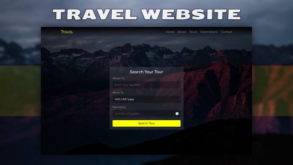 Responsive Multipages Travel Website Design Using HTML/CSS/JS ...