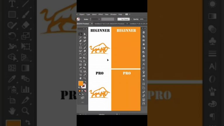 Difference between beginner and pro graphic designer #adobeillustrator ...