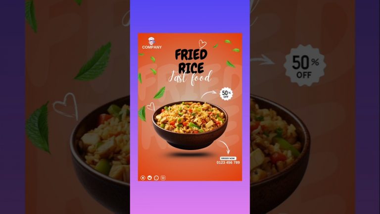 How to Design Fried Rice Poster design in Canva with easy steps ...