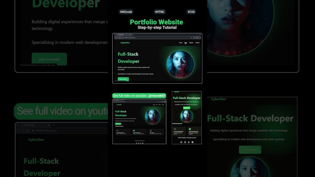 π Portfolio Website | Responsive HTML, CSS & JS | MZCode01 #website # ...